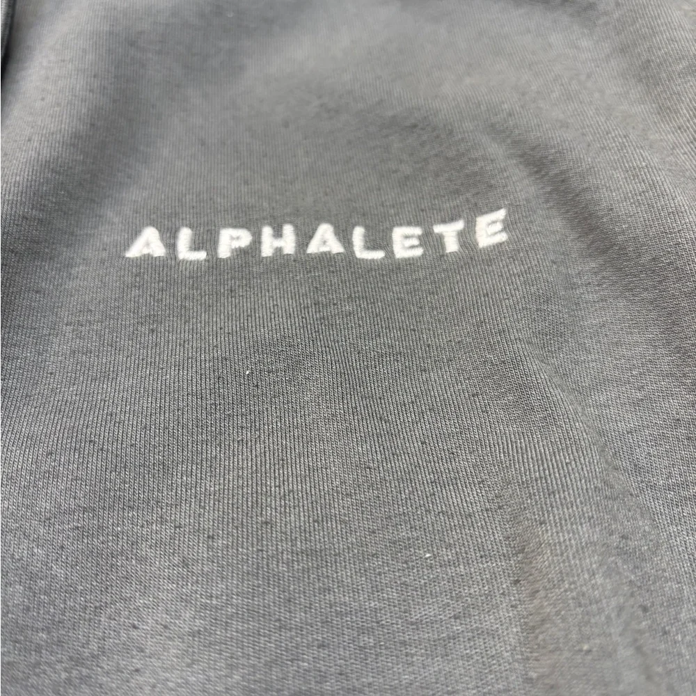 Alphalete Men's Joggers 26” Gray with Red Stripe Size S